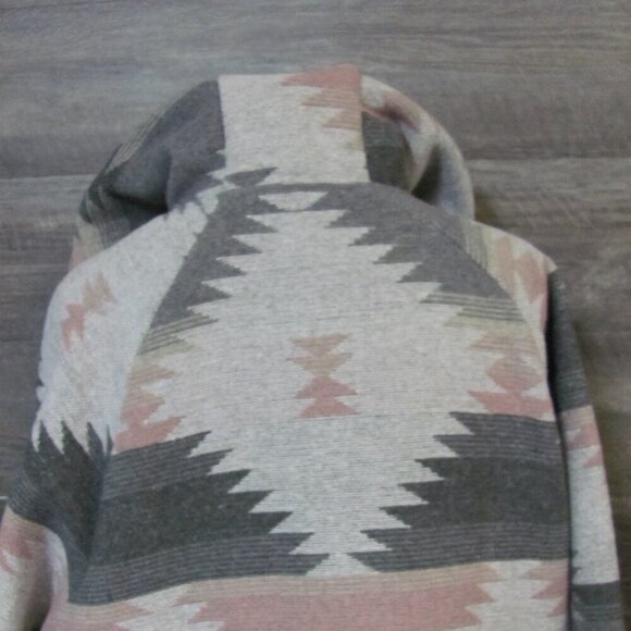PINK AZTEC PRINT ZIPPERED HOODIE NEW WITH TAGS - Picture 6 of 8